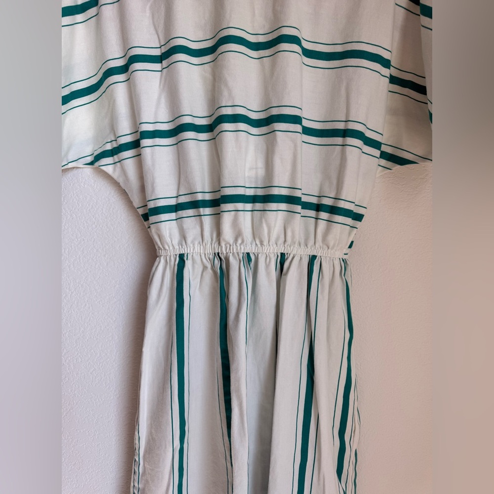 Vintage Midi Dress with Tie Front and Dolman Sleeves - Picture 8 of 14